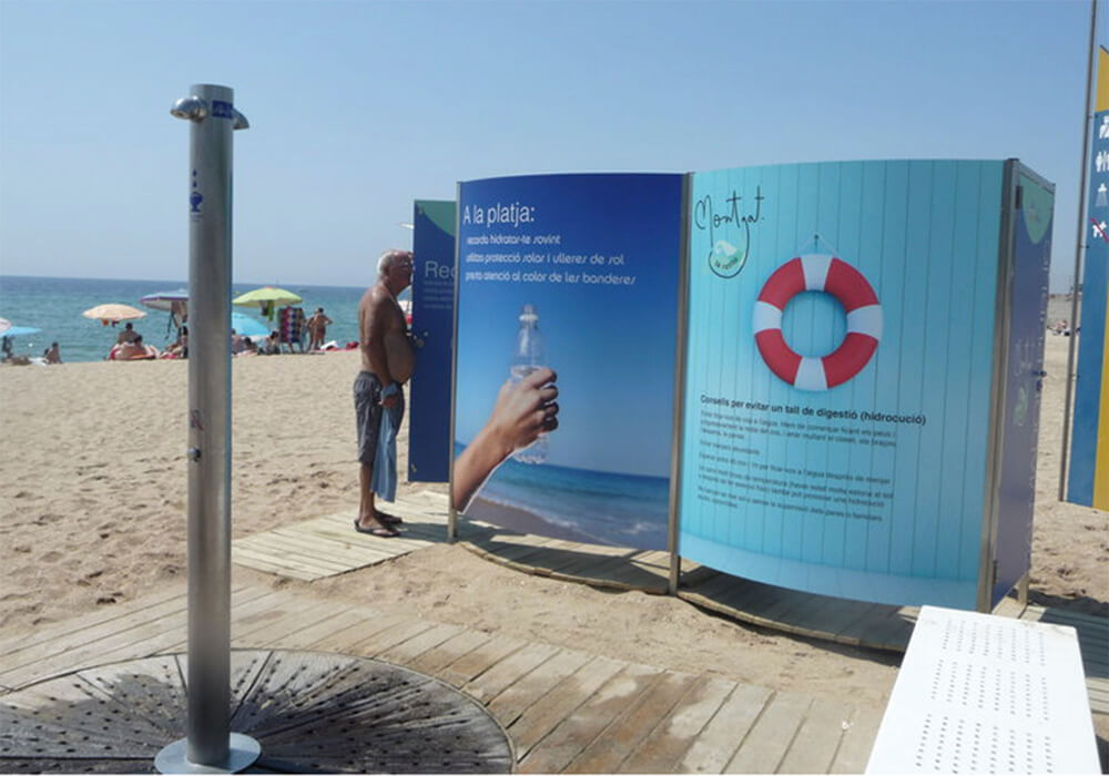 Canviadors a les platges de Montgat