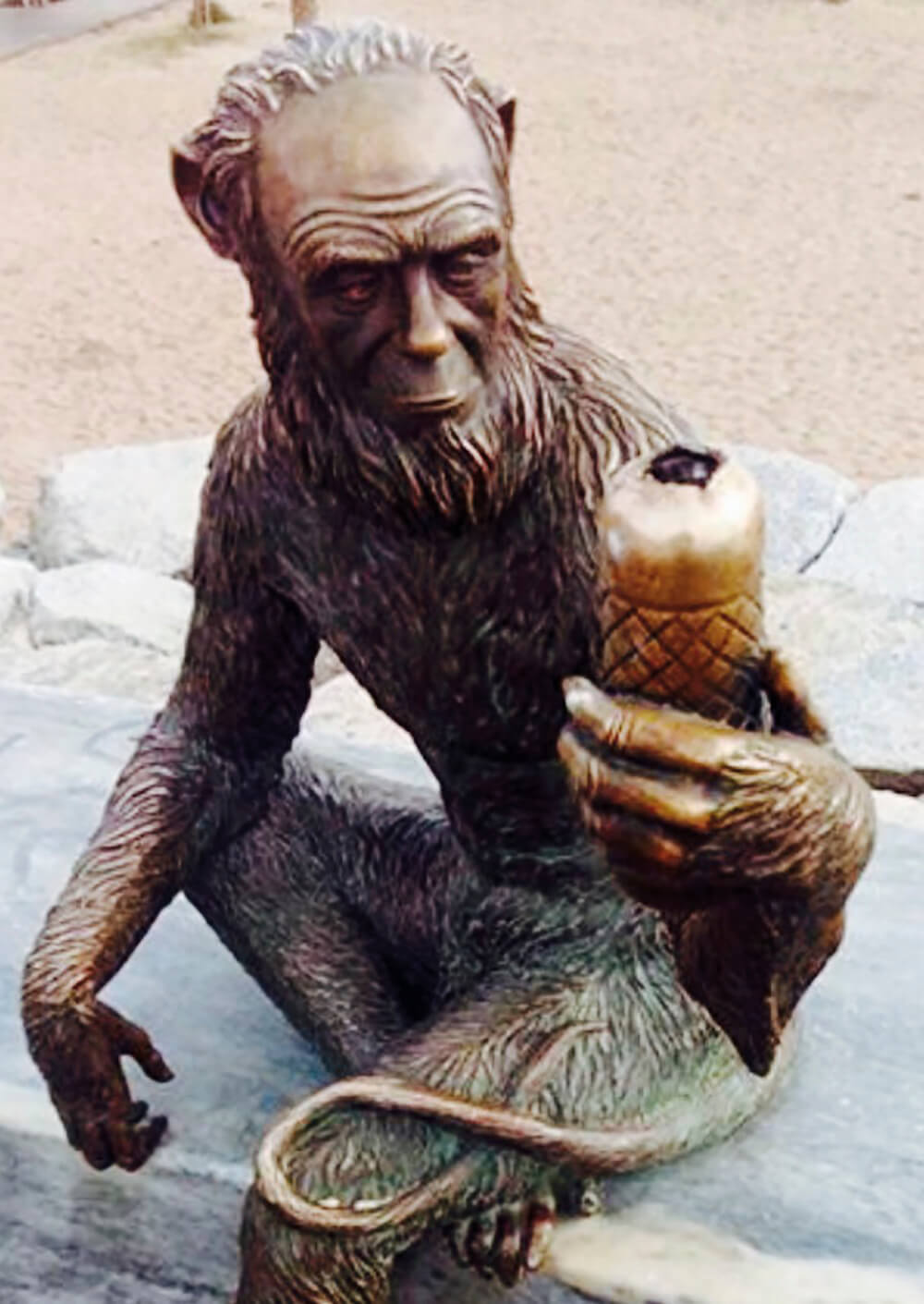 La imatge de la setmana: Uns brètols trenquen el tap de l’ampolla del mono