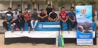 Criquet a la platja del Pont del Petroli