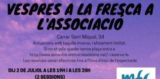 Tornen els vespres a la Fresca a l’Associació de veïns del Centre