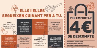 Tiana reparteix vals de 4 euros de descompte per gastar als restaurants del poble