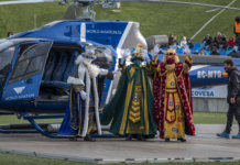 Arribada dels Reis d’Orient en helicòpter