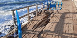 Adif es fa càrrec de les obres urgents del passeig marítim de Montgat