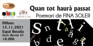 Presentació del poemari «Quan tot haurà passat», de Fina Soler