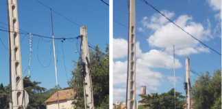 Tiana retira el cablejat elèctric en desús