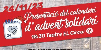 24 de novembre; presentació del calendari d’advent solidari