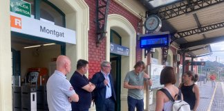 Visita institucional dels responsables de Rodalies a Montgat