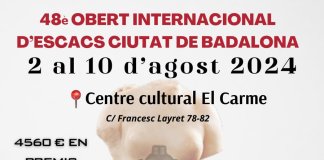 Més de 200 inscripcions al Torneig Internacional d’Escacs