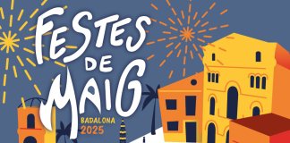 Un cartell que presenta una plaça de la Vila en festes