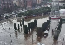 Badalona, greument afectada per un episodi de pluges torrencials