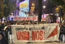 Crides contra el racisme i el feixisme a la manifestació de protesta pel desallotjament del B9