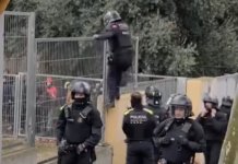 Desallotjat l’antic edifici del Ventura Gassol, a Montigalà, en un nou matí de tensió